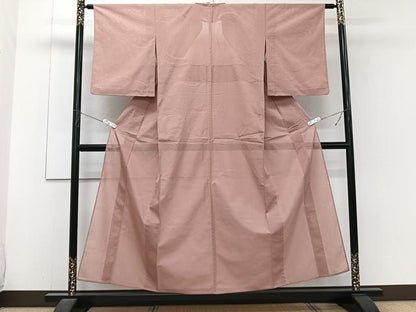 平和屋着物＊夏物　色無地　絽　芝紋紗　一斤染め色　正絹　逸品　CABJ4080xi
