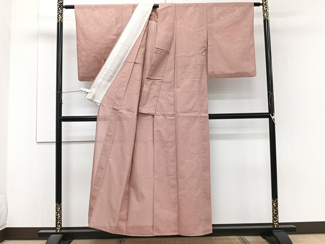 平和屋着物＊夏物　色無地　絽　芝紋紗　一斤染め色　正絹　逸品　CABJ4080xi