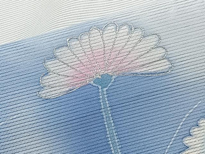平和屋着物＊夏物　訪問着　絽　枝菊文　銀彩　洗える着物　CABJ4082xi