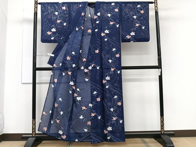 平和屋着物＊夏物　訪問着　絽　枝草花文　洗える着物　CABJ4085xi
