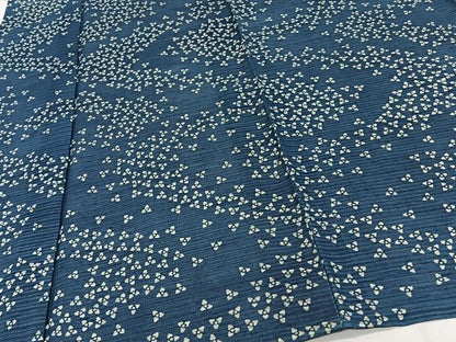 平和屋着物＊夏物　小紋　変わり絽　藍　型染め　小花文　正絹　逸品　未使用　CABJ4091xi