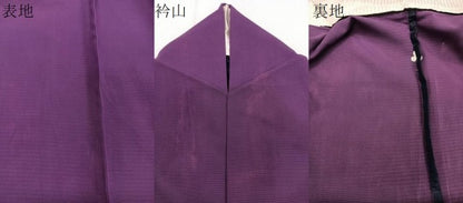 平和屋着物＊夏物　色無地　絽　葡萄色　正絹　逸品　CABJ4093xi