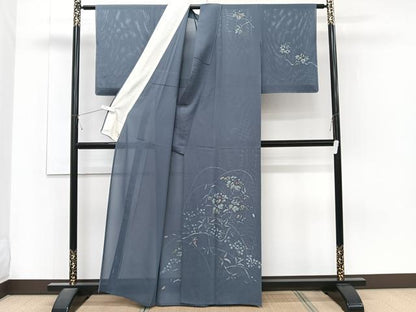 平和屋着物＊夏物　訪問着　絽　ろうけつ染め　枝草花文　金彩　三越扱い　正絹　逸品　未使用　CABJ4097xi
