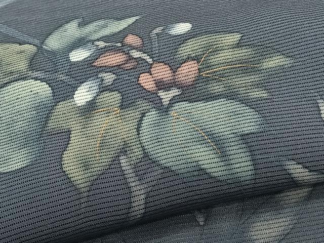 平和屋着物＊夏物　訪問着　絽　ろうけつ染め　枝草花文　金彩　三越扱い　正絹　逸品　未使用　CABJ4097xi