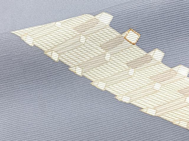 平和屋着物＊夏物　訪問着　絽　駒刺繍　幾何学文様　金彩　正絹　逸品　CABJ4099xi