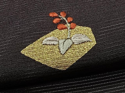 平和屋着物＊夏物　訪問着　絽　駒刺繍　地紙草花文　金糸　高島屋扱い　正絹　逸品　CABJ4104xi
