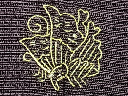 平和屋着物＊夏物　訪問着　絽　駒刺繍　地紙草花文　金糸　高島屋扱い　正絹　逸品　CABJ4104xi