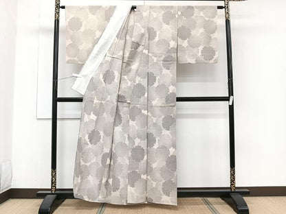平和屋着物＊夏物　紗紬　雪輪重ね文　正絹　逸品　CABJ4107xi