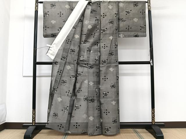 平和屋着物＊夏物　本場琉球絣　夏琉球　正絹　逸品　CABJ4111xi