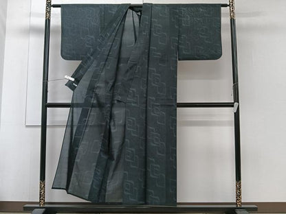 平和屋着物＊夏物　本場大島紬　夏大島　色紙重ね文　正絹　逸品　CABJ4113xi