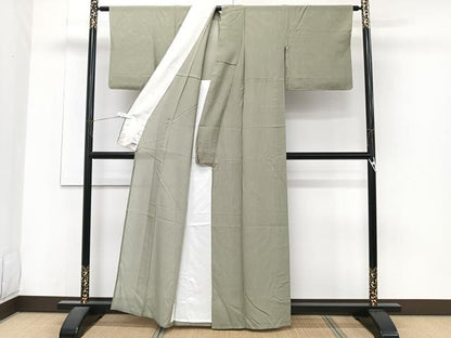 平和屋着物＊夏物　色無地　絽　利休色　高島屋扱い　正絹　逸品　未使用　CABJ4122xi