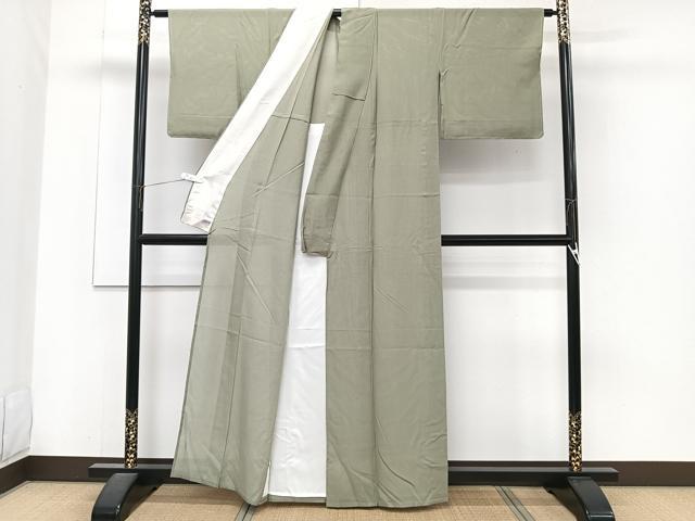 平和屋着物＊夏物　色無地　絽　利休色　高島屋扱い　正絹　逸品　未使用　CABJ4122xi