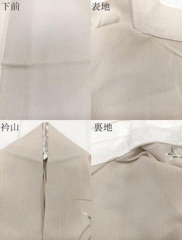 平和屋着物＊京の名門・菱屋六右ェ門　青山みとも　夏物　訪問着　紬地　紗　流水籬草花文　正絹　逸品　CABJ4128xi