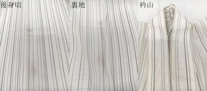 平和屋着物＊夏物　男性　紗紬　間道　やまと誂製　正絹　逸品　CABJ4129xi