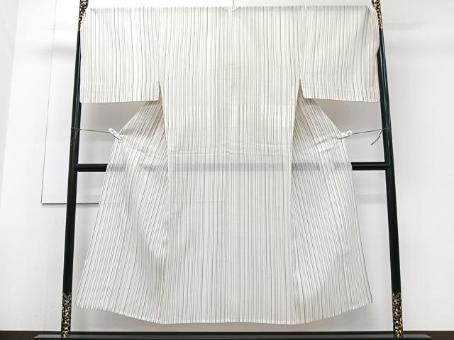 平和屋着物＊夏物　男性　紗紬　間道　やまと誂製　正絹　逸品　CABJ4129xi