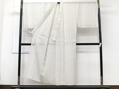 平和屋着物＊夏物　男性　紗紬　間道　やまと誂製　正絹　逸品　CABJ4129xi