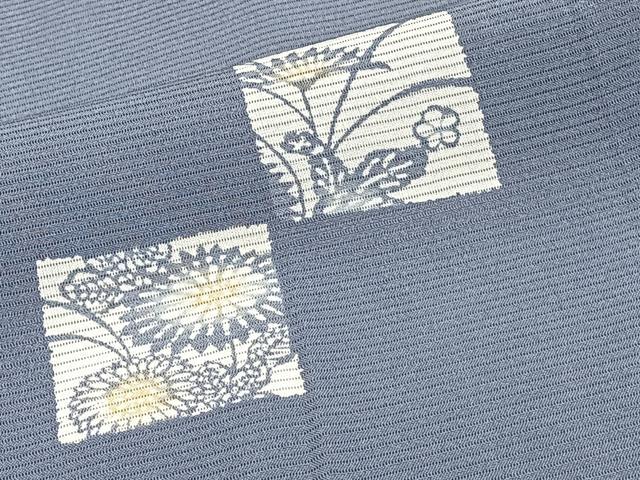 平和屋着物＊夏物　小紋　絽　型染め　色紙草花文　正絹　逸品　CABJ4130xi