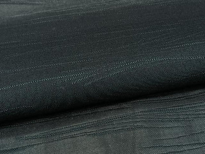 平和屋着物＊夏物　小紋　紗　横段草文　黒地　正絹　逸品　CABJ4132xi