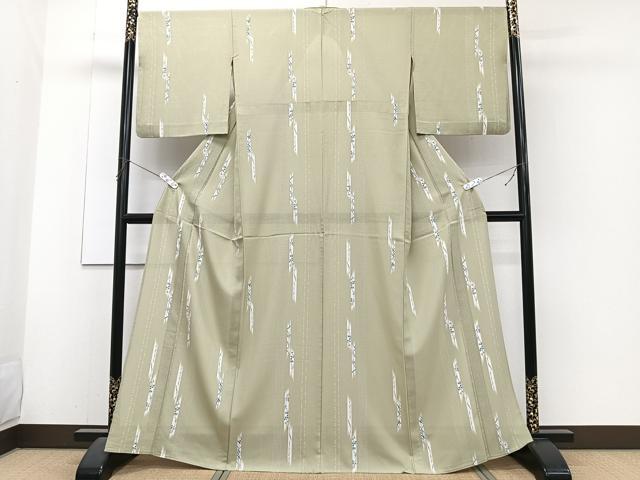 平和屋着物＊夏物　小紋　絽　短冊草花文　正絹　逸品　CABJ4135xi