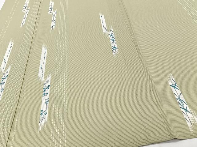 平和屋着物＊夏物　小紋　絽　短冊草花文　正絹　逸品　CABJ4135xi
