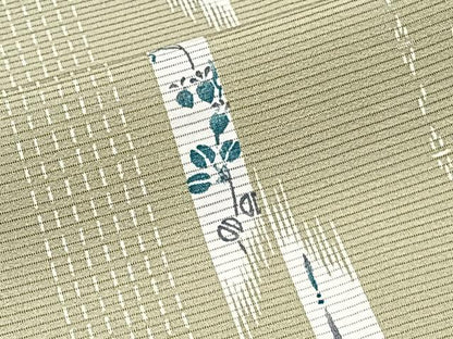 平和屋着物＊夏物　小紋　絽　短冊草花文　正絹　逸品　CABJ4135xi