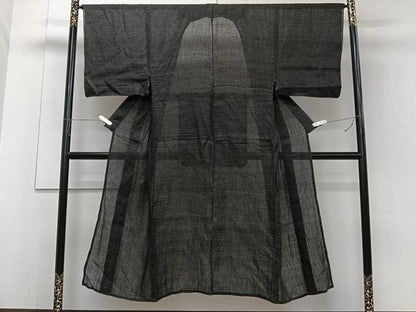 平和屋着物＊夏物　男性　上布　絣文様　麻　逸品　CABJ4141xi