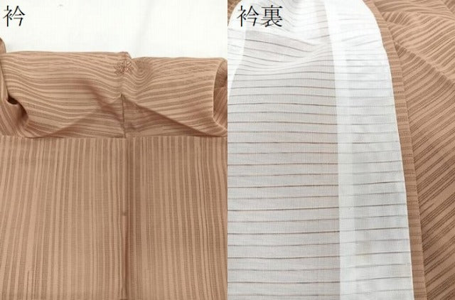 平和屋着物＊洗える最高級着物　＜英＞はなぶさ謹製　夏物　色無地　変わり絽　江戸茶色　洗える着物　CABJ4144xi