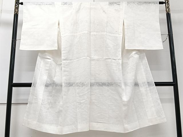 平和屋着物＊夏物　長襦袢　枝草花紋紗　胡粉色　麻　逸品　CABJ4145xi