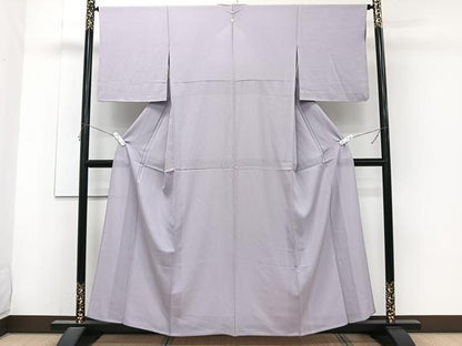 平和屋着物＊夏物　色無地　絽　浅紫色　正絹　逸品　CABJ4149xi