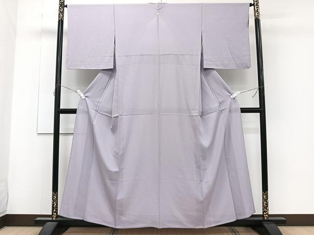 平和屋着物＊夏物　色無地　絽　浅紫色　正絹　逸品　CABJ4149xi