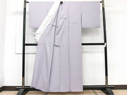 平和屋着物＊夏物　色無地　絽　浅紫色　正絹　逸品　CABJ4149xi