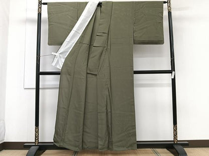 平和屋着物＊夏物　色無地　絽　海松色　正絹　逸品　未使用　CABJ4151xi