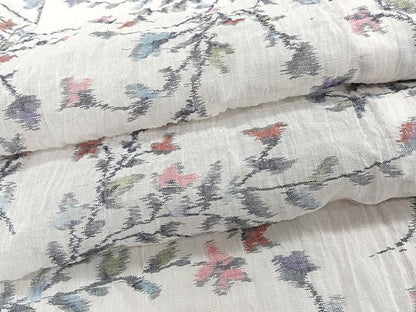 平和屋着物＊夏物　本場小千谷縮　枝草花文　麻　逸品　CABJ4155xi