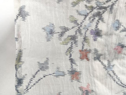 平和屋着物＊夏物　本場小千谷縮　枝草花文　麻　逸品　CABJ4155xi