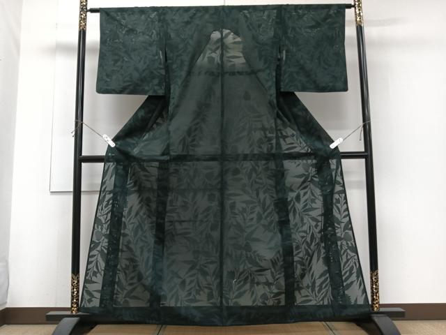 平和屋着物＊夏物　小紋　枝草花紋紗　正絹　逸品　CABJ4157xi