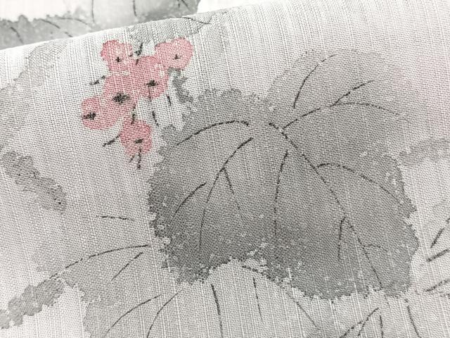 平和屋着物＊夏物　訪問着　紗　手描き　白鷺葡萄蔦の葉文　洗える着物　CABJ4158xi