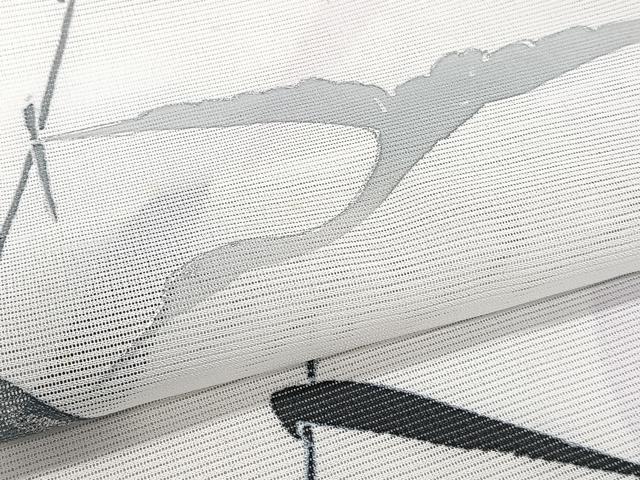 平和屋着物＊夏物　訪問着　絽　手描き　飛鳥笹文　銀彩　洗える着物　CABJ4159xi