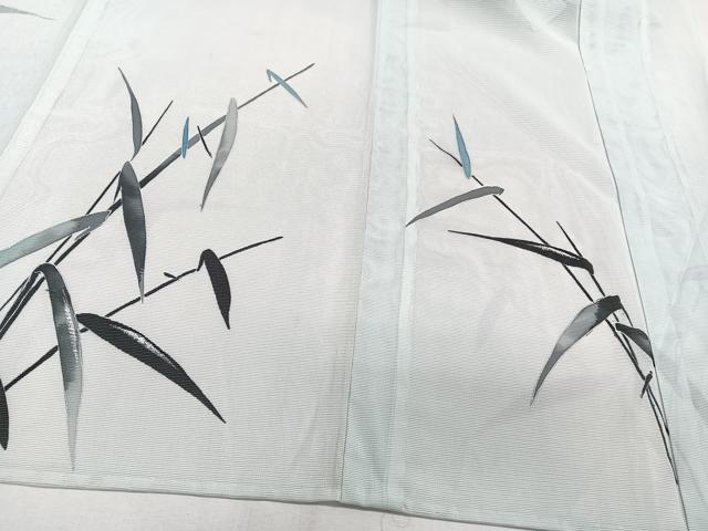 平和屋着物＊夏物　訪問着　絽　手描き　飛鳥笹文　銀彩　洗える着物　CABJ4159xi