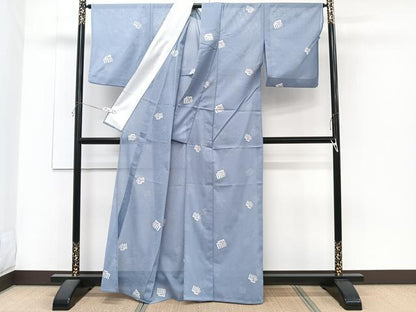 平和屋着物＊夏物　小紋　絽　源氏香花文　洗える着物　CABJ4160xi