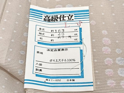 平和屋着物＊夏物　小紋　絽　花丸文　洗える着物　未使用　CABJ4163xi