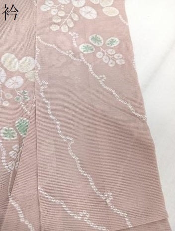 平和屋着物＊夏物　小紋　絽　枝花文　洗える着物　CABJ4166xi