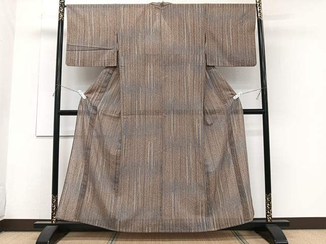 平和屋着物＊夏物　小紋　紗　霞文　洗える着物　CABJ4168xi