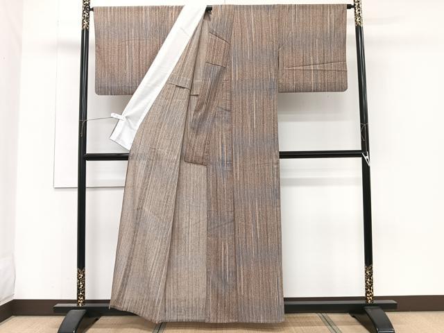 平和屋着物＊夏物　小紋　紗　霞文　洗える着物　CABJ4168xi