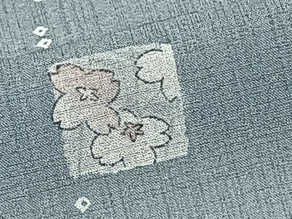 平和屋着物＊夏物　小紋　紗　色紙花文　洗える着物　CABJ4169xi