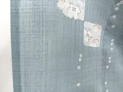 平和屋着物＊夏物　小紋　紗　色紙花文　洗える着物　CABJ4169xi