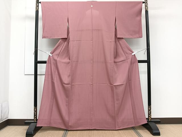 平和屋着物＊夏物　色無地　絽　退紅色　正絹　逸品　未使用　CABJ4171xi
