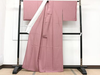 平和屋着物＊夏物　色無地　絽　退紅色　正絹　逸品　未使用　CABJ4171xi