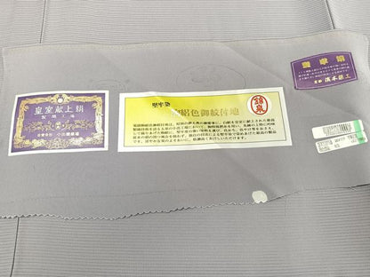 平和屋着物＊夏物　色無地　駒絽　五泉　堅牢染め　薄色　証紙付き　ロング丈　正絹　逸品　未使用　CABJ4172xi