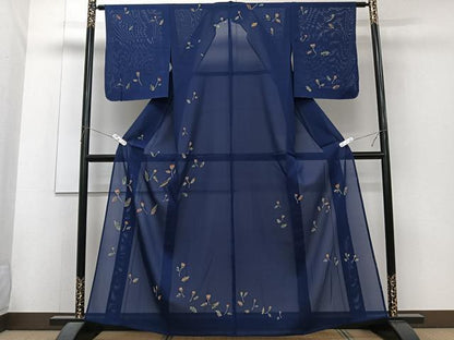 平和屋着物＊夏物　訪問着　絽　草花文　正絹　逸品　CABJ4173xi