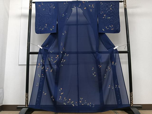 平和屋着物＊夏物　訪問着　絽　草花文　正絹　逸品　CABJ4173xi